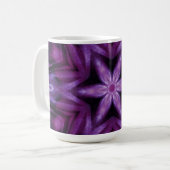 Glitterie Lila Kaleidoskop Herz Gradient Kaffeetasse (Vorderseite Links)