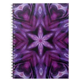 Glitterie Lila Kaleidoskop Herz Gradient Notizblock