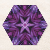 Glitterie Lila Kaleidoskop Herz Gradient Untersetzer (Vorderseite)