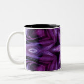 Glitterie Lila Kaleidoskop Herz Gradient Zweifarbige Tasse (Links)