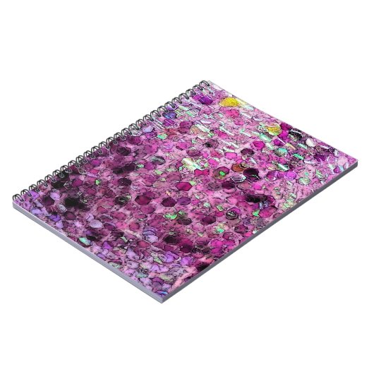 Glitterie Lila Notizblock (Linke Seite)