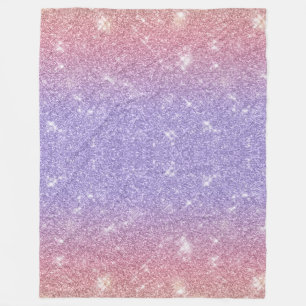 Glitterie Lila und rosa Fleecedecke