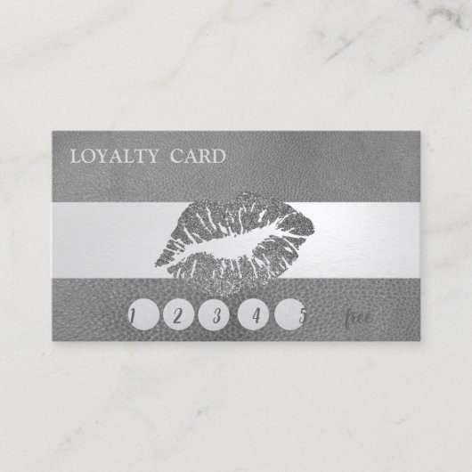 Glitterie Lip Loyalty Card, Lederlook Treuekarte (Vorderseite)