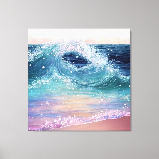 Glitterie Ocean Waves Leinwanddruck (Vorderseite)