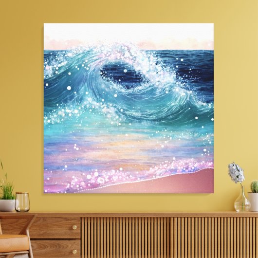 Glitterie Ocean Waves Leinwanddruck (Insitu (Wohnzimmer))