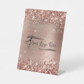 Glitterie-Rose für Ihr Business-Logo Sockelschild (Vorderseite)