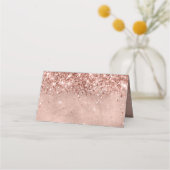 Glitterie Rose Gold Blank Platzkarte (Rückseite)