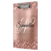 Glitterie Rose Gold Extravagant Monogram Klemmbrett (Links)