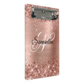 Glitterie Rose Gold Extravagant Monogram Mini Klemmbrett (Schrägansicht)