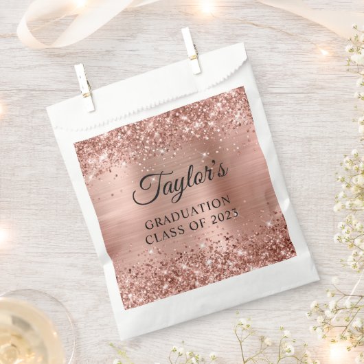 Glitterie Rose Gold Foil Abschluss Geschenktütchen (Ausgeschnitten)