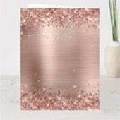 Glitterie Rose Gold Foil Big Joyeux Anniversaire Karte (Rückseite)