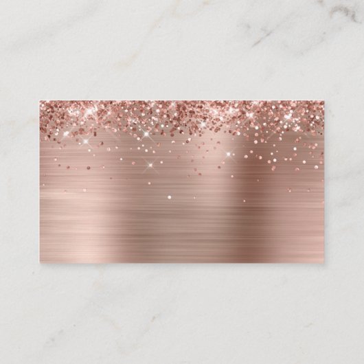 Glitterie Rose Gold Foil Blank Platzkarte (Rückseite)