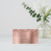 Glitterie Rose Gold Foil Blank Platzkarte (Stehend Vorderseite)