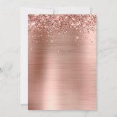 Glitterie Rose Gold Foil Brautparty Einladung (Rückseite)