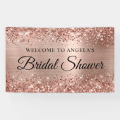 Glitterie Rose Gold Foil Brautparty Willkommen Banner (Horizontal)