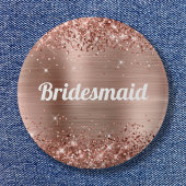 Glitterie Rose Gold Foil Button