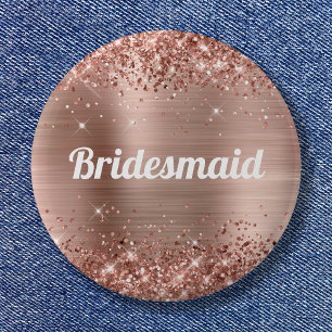 Glitterie Rose Gold Foil Button
