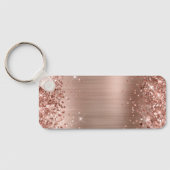 Glitterie Rose Gold Foil Extravagant Monogram Schlüsselanhänger (Rückseite)