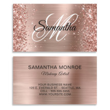 Glitterie Rose Gold Foil Extravagant Monogram