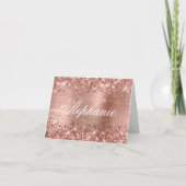 Glitterie Rose Gold Foil Extravagante Kalligraphie (Vorderseite)