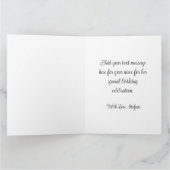 Glitterie Rose Gold Foil Imitate Glitzer Monogramm Karte (Innenseite)