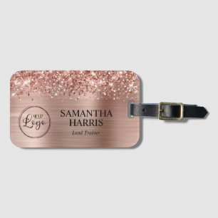 Glitterie Rose Gold Foil Logo Gepäckanhänger