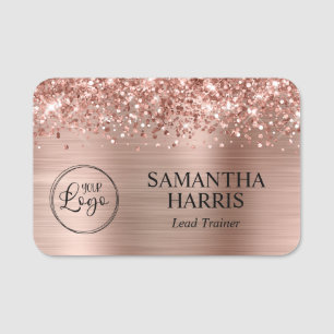 Glitterie Rose Gold Foil Logo Namensschild