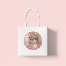 Glitterie Rose Gold Foil Mis XV Años Runder Aufkleber