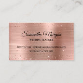 Glitterie Rose Gold Foil Monogram Online Profil Visitenkarte (Rückseite)