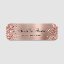 Glitterie Rose Gold Foil Namensschild