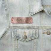 Glitterie Rose Gold Foil Namensschild (Beispiel)