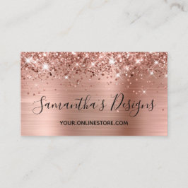 Glitterie Rose Gold Foil Online Store Kontaktinfor Visitenkarte