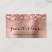 Glitterie Rose Gold Foil Online Store Visitenkarte (Vorderseite)