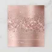 Glitterie Rose Gold Foil Platzkarte (Außenseite Aufgefaltet)
