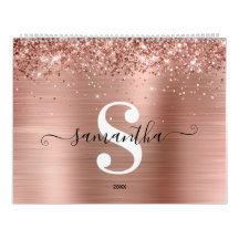 Glitterie Rose Gold Foil Signature Monogram Foto