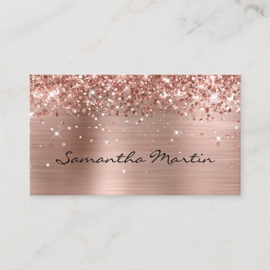 Glitterie Rose Gold Foil Visitenkarte (Vorderseite)