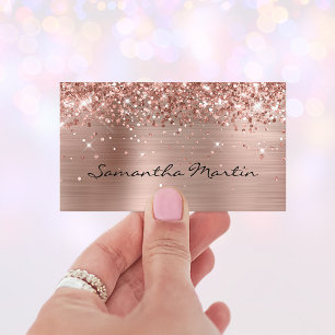 Glitterie Rose Gold Foil Visitenkarte