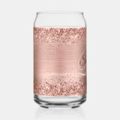 Glitterie Rose Gold Glam Extravagant Monogram Dosenglas (Rechts)