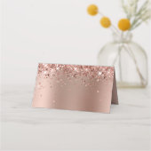 Glitterie Rose Gold Glam Gradient Blank Platzkarte (Vorderseite)