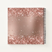 Glitterie Rose Gold Glam Gradient Monogram Notizblock (Rückseite)