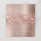 Glitterie Rose Gold Glam Gradient Platzkarte (Außenseite Aufgefaltet)