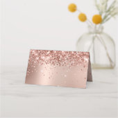 Glitterie Rose Gold Glam Gradient Platzkarte (Rückseite)