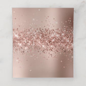 Glitterie Rose Gold Glam Gradient Platzkarte (Innenseite Aufgefaltet)