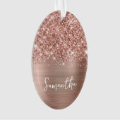 Glitterie Rose Gold Glam Name Oval Ornament (Vorderseite)