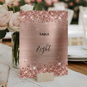 Glitterie Rose Gold Imitate Foil Tischnummer 12x18