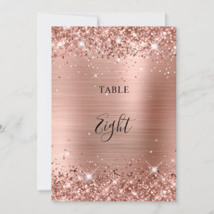 Glitterie Rose Gold Imitate Foil Tischnummer 12x18