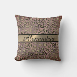 Glitterie Rose Gold Leopard Personalisiert Kissen