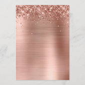 Glitterie Rose Goldene Foil Cocktails Bar Menükarte (Rückseite)