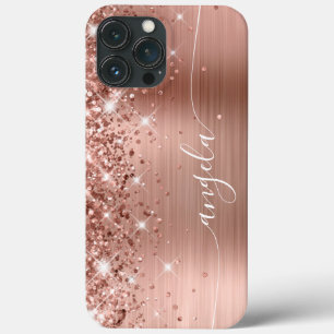Glitterie Rose Goldene Foil Girly Glam Unterschrif Case-Mate iPhone Hülle