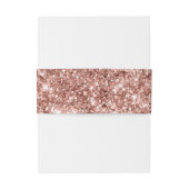 Glitterie Rose Goldene Fossilien Einladungsbanderole (Rückseitenbeispiel)